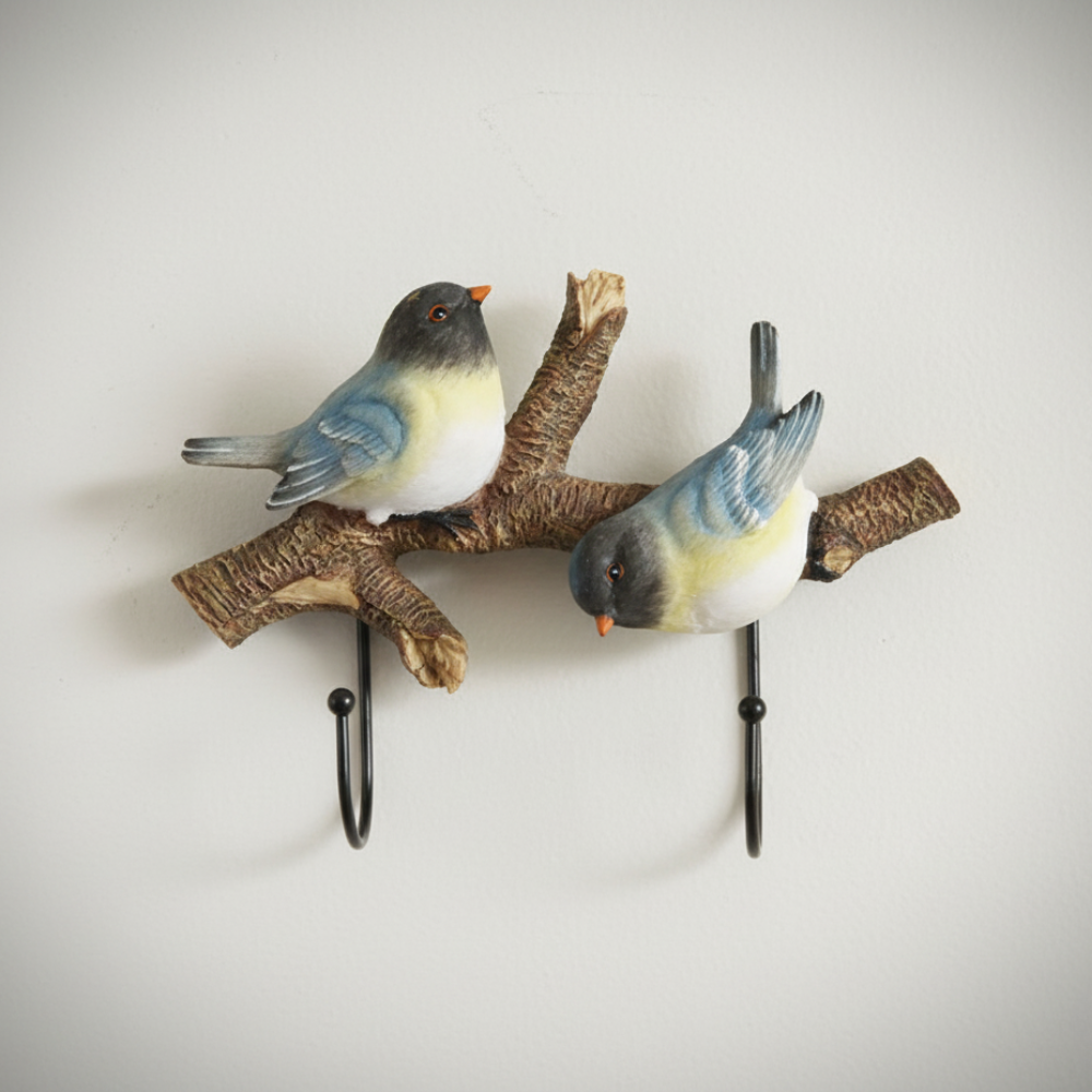 Patere oiseau fixe sur mur