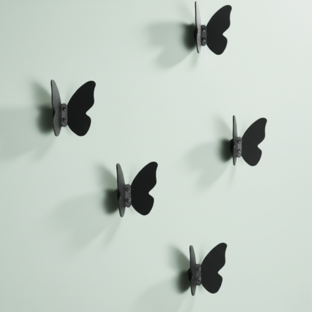 photo pateres murales papillon